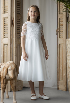 MONNY Kommunionkleid KANT K. MOUW 26-07 lang ecru