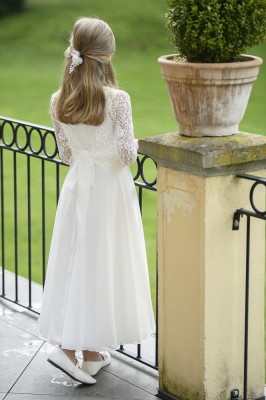 MONNY Kommunionkleid CREPE 22-14 mit Spitzen-Bolero lang ecru