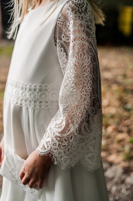 MONNY Kommunionkleid CREPE 25-114 8/10-lang ecru