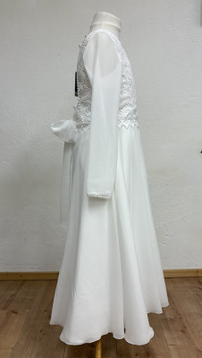 MONNY Kommunionkleid KANT CREPE MOUW 25-124 8/10-lang ecru