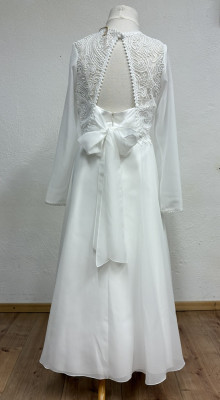 MONNY Kommunionkleid KANT CREPE MOUW 25-124 8/10-lang ecru