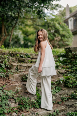 MONNY Kommunion Kombi Zweiteiler mit Hose 25-33 + 34 ecru