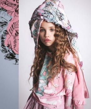 Paper Wings Nicki-Wende-Jacke PFERDE cameo blue/rosa