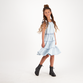 Vingino Kleid PERLOES mid blue wash