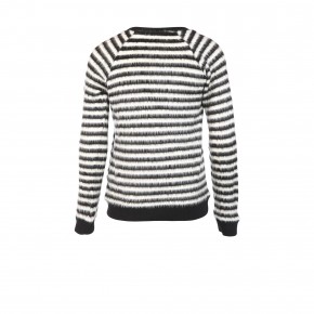 Geisha Pullover/Longsleeve Streifen black offwhite 176