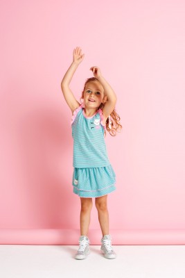 Mim-Pi Rock Diagonal-Streifen blue 110