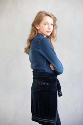 Geisha Samt-Pullover navy 164