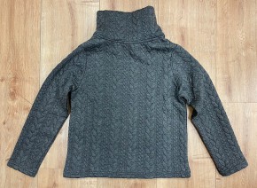 Topo Sweat-Shirt mit Zopfmuster grau