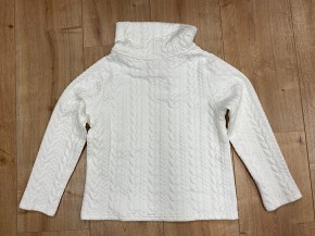 Topo Sweat-Shirt mit Zopfmuster weiß 140