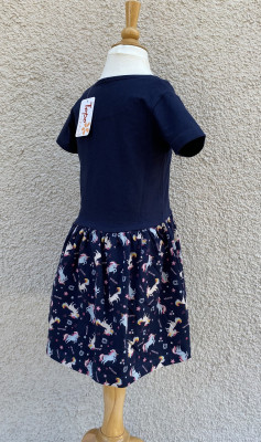 Topo Kleid Einhorn navy 122