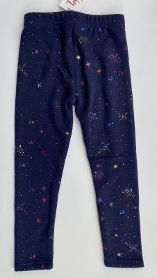 Topo Legging Thermo-Legging Regenbogen GLITZER STERNE navy 128