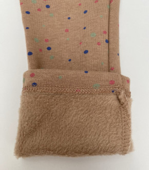 Topo Legging Thermo-Legging beige/braun mit bunten Punkten