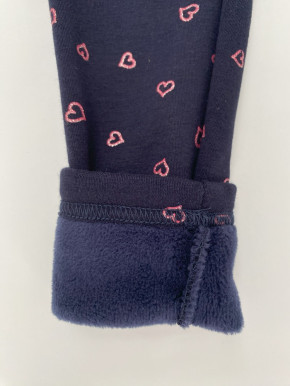 Topo Leggings Thermo-Leggings blau HERZEN glitzer rot