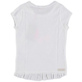 Vingino T-Shirt JENNY real white Hund Gr. 98-3y