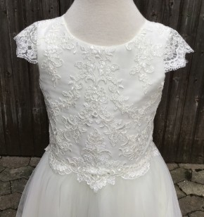 MONNY Kommunionkleid KANT TULE 20-18 weiß kurz 134