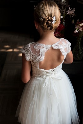 MONNY Kommunionkleid KANT TULE 20-18 weiß kurz 134