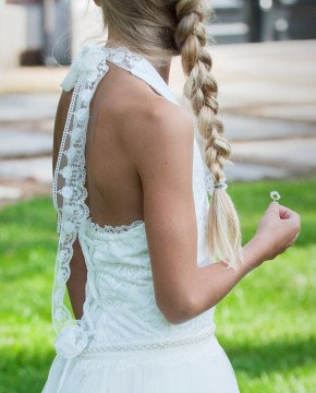 MONNY Kommunionkleid Neckholder 20-41 ecru 140