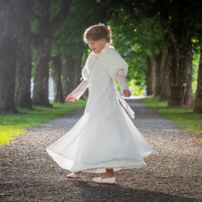 MONNY Kommunionkleid KANT CREPE 21-05 ecru lang 140