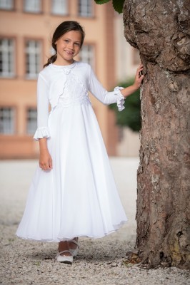 MONNY Kommunionkleid KRAALTJE CREPE 21-13 weiß lang 140