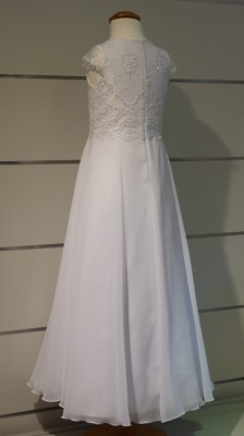 MONNY Kommunionkleid KRAALTJE CREPE 21-13 weiß lang 140