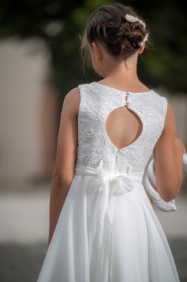 MONNY Kommunionkleid PAILETT CREPE 21-35 ecru