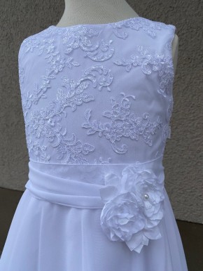 MONNY Kommunionkleid PAILETT CREPE 21-35 weiß