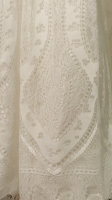 MONNY Kommunionkleid 36 französische Spitze langer Rock ecru 140