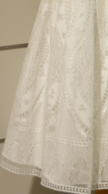 MONNY Kommunionkleid 37 französische Spitze 3/4 langer Rock ecru 146