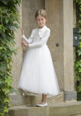 MONNY Kommunionkleid GLITTER TULE 22-16 lang ecru