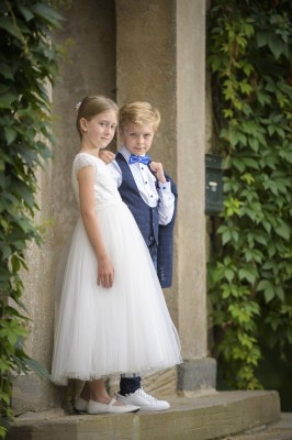 MONNY Kommunionkleid KANT TULE 22-16 lang ecru 146