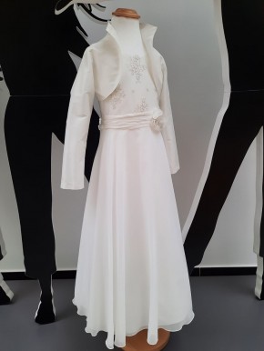 MONNY Kommunionkleid KANT CREPE 22-19 lang ecru 140