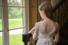 MONNY Kommunionkleid KANT CREPE 22-19 lang ecru 140