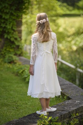 MONNY Kommunionkleid KANT CREPE 22-25 ecru mit Bolero 22-59 ecru 146