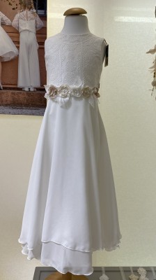 MONNY Kommunionkleid KANT CREPE 22-25 ecru mit Bolero 22-59 ecru 146
