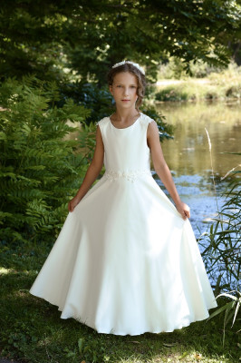 MONNY Kommunionkleid SATIN 23-30 lang ecru 140, Farbe: ecru