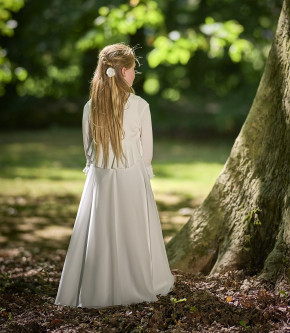 MONNY Kommunionkleid KANT CREPE 24-04 ecru lang