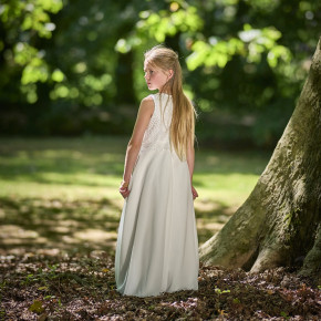 MONNY Kommunionkleid KANT CREPE 24-04 ecru lang
