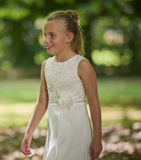 MONNY Kommunionkleid CREPE GOUD 24-07 ecru lang