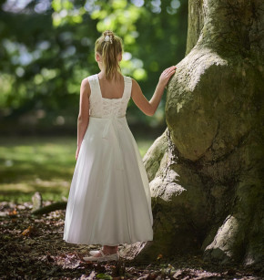 MONNY Kommunionkleid CREPE GOUD 24-07 ecru lang