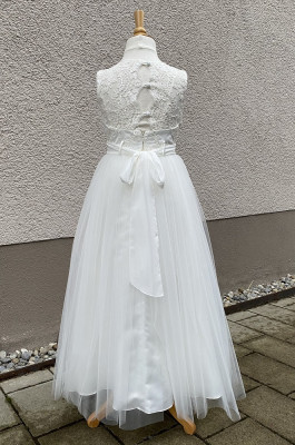 MONNY Kommunionkleid PAILETT 24-20 lang weiß und ecru