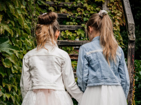 MONNY Jeans Jacke mit Glitzer Borte 24-42 denim