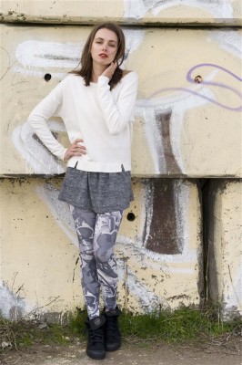 Bonnie Doon Damen Legging GRAFFITI schwarz S/M