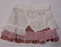 Carbone Stufen-Rock weiss Gr. 128