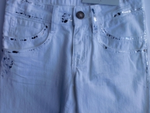 CKS Hose Gillas weiss mit silber Gr. 128 - 8y