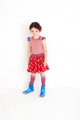 Mim-Pi Kniestrümpfe Streifen/geringelt blau-weiß-rot 2-4y