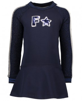 LIKE FLO Langarm-Sweat-Kleid navy