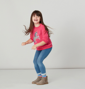 Joules Mädchen Sweat-Shirt Einhorn pink 98 - 3y