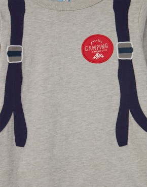 Joules Jungen Langarm-Shirt/Longsleeve ANIMATE Rucksack grau blau