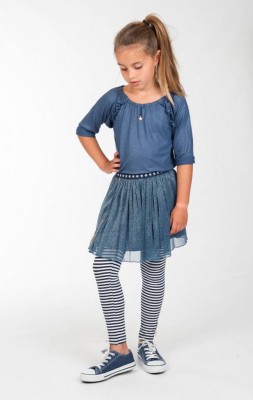 KIE stone Tüll-Rock blau