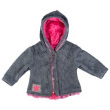 Kiezel-tje Mini Teddy Kapuzen-Jacke silver grey
